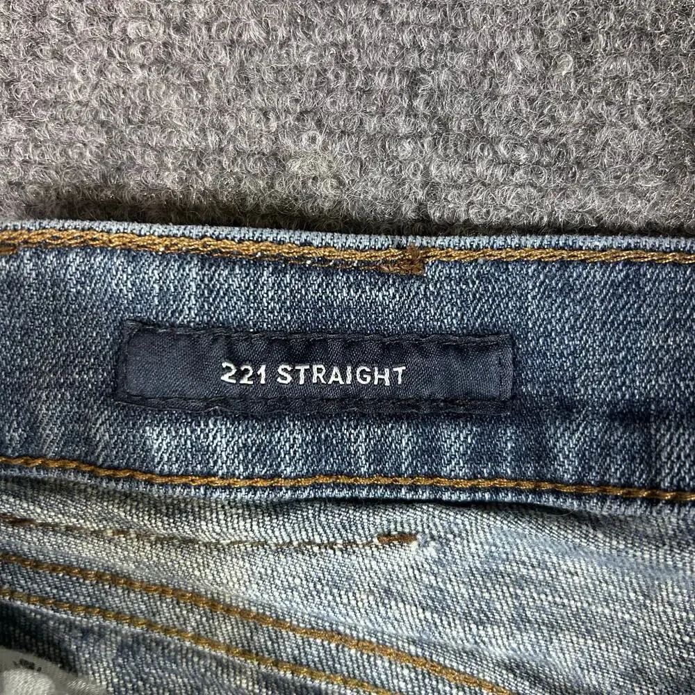 Lucky Brand 221 Straight Jeans Men's 34x30 Blue Cotton Blend‎ Denim Pants *Flow